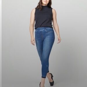 Spanx Distressed Ankle Skinny Jeans, Medium Wash Size Medium
